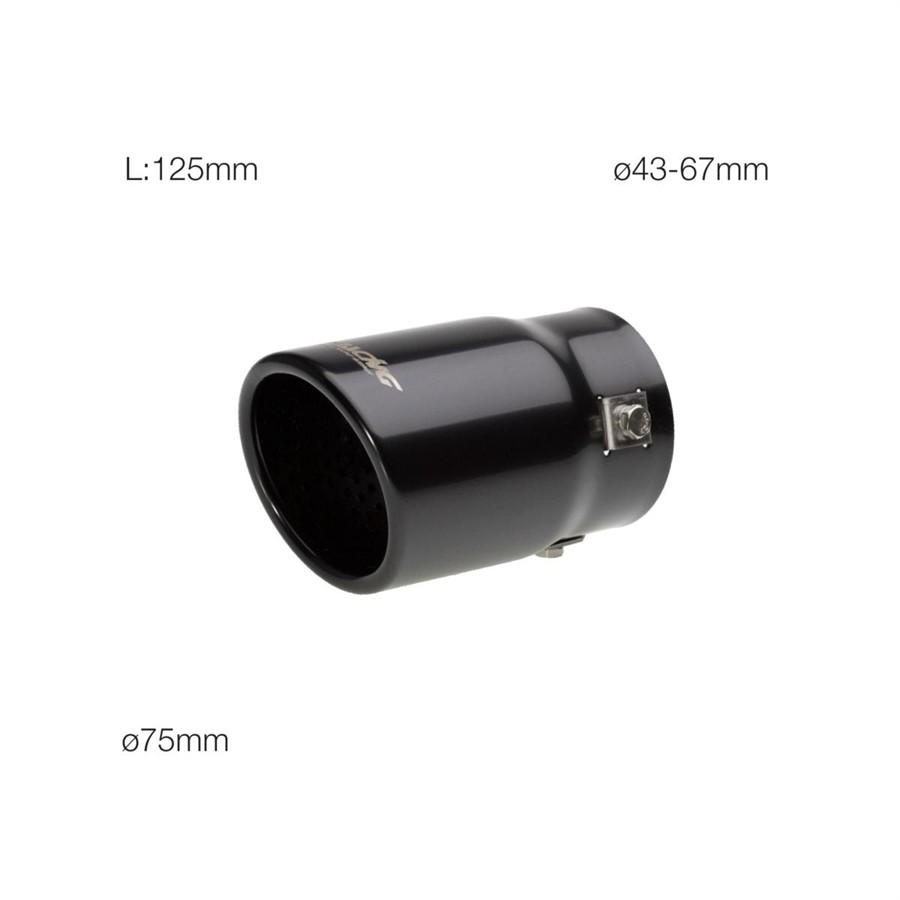 Ponta de escape simoni racing 75 preto