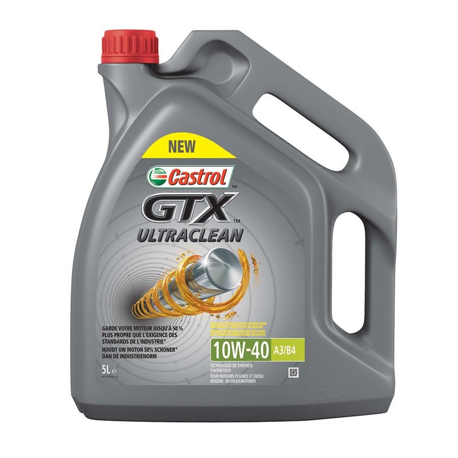 &Oacute;leo de Motor CASTROL GTX Ultraclean 10W40 A3/B4 Gasolina e Diesel 5 L