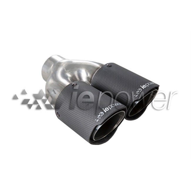 Ponteira Redonda Dupla Em Carbono  Diâmetro Exterior 76mm T.interior 55m Direita
