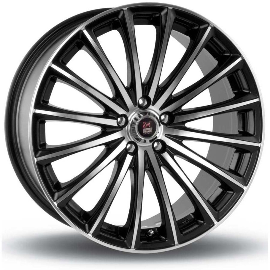 Jante de alumínio 24h du mans gp1 7x16 4x108 et25 preto polido mate