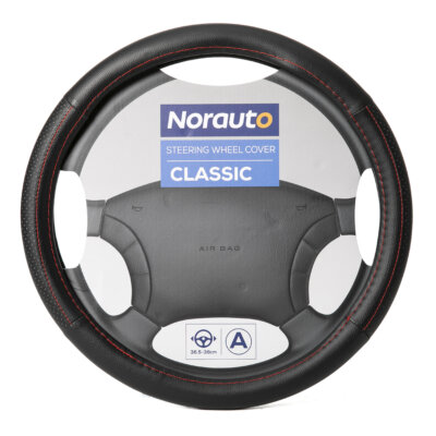CAPA DE VOLANTE NORAUTO CLASSIC PRETA/VERMELHO