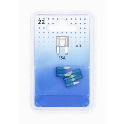 3 mini fusíveis de lâmina 15 A