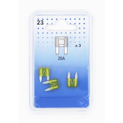 3 mini fusíveis de lâmina 20 A