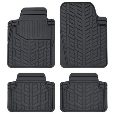 Conjunto completo de tapetes universais em PVC preto da NORAUTO