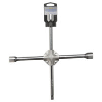 Chave de Cruz NORAUTO reforçada, cromada, hexagonal, 17, 19 e 21 mm quadrado 1/2"
