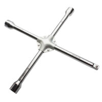 Chave de Cruz NORAUTO reforçada, cromada, hexagonal, 17, 19 e 21 mm quadrado 1/2"