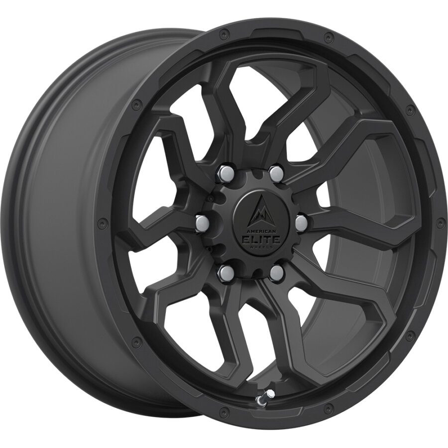 Jante de alumínio american elite wheels spartan aew 9x18 5x127 etpreto mate