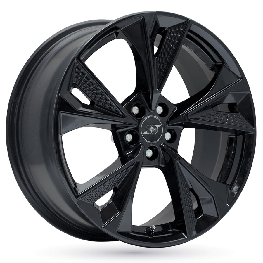 Jante de alumínio infiny individual ringen 7.5x17 5x100 et36 preto brilhante