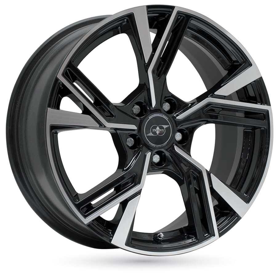 Jante de alumínio infiny individual stadt 8x18 5x100 et38 preto polido