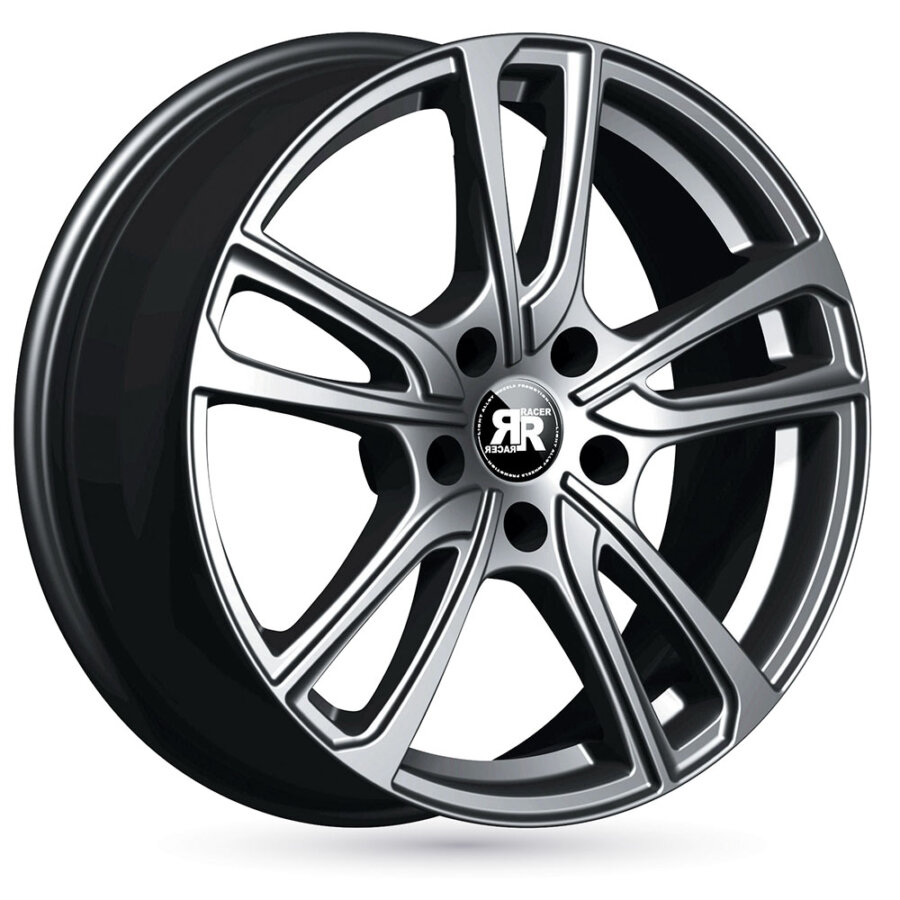 Jante de alumínio racer wave 8x18 5x108 et42 cinzento