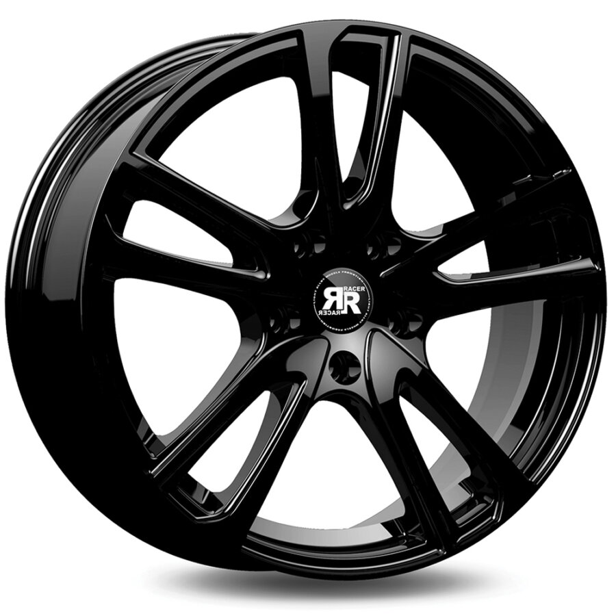 Jante de alumínio racer wave 8x18 5x112 et40 preto brilhante