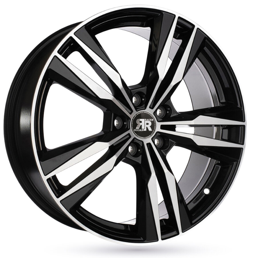 Jante de alumínio racer volt 7.5x18 5x108 et42 preto brilhante