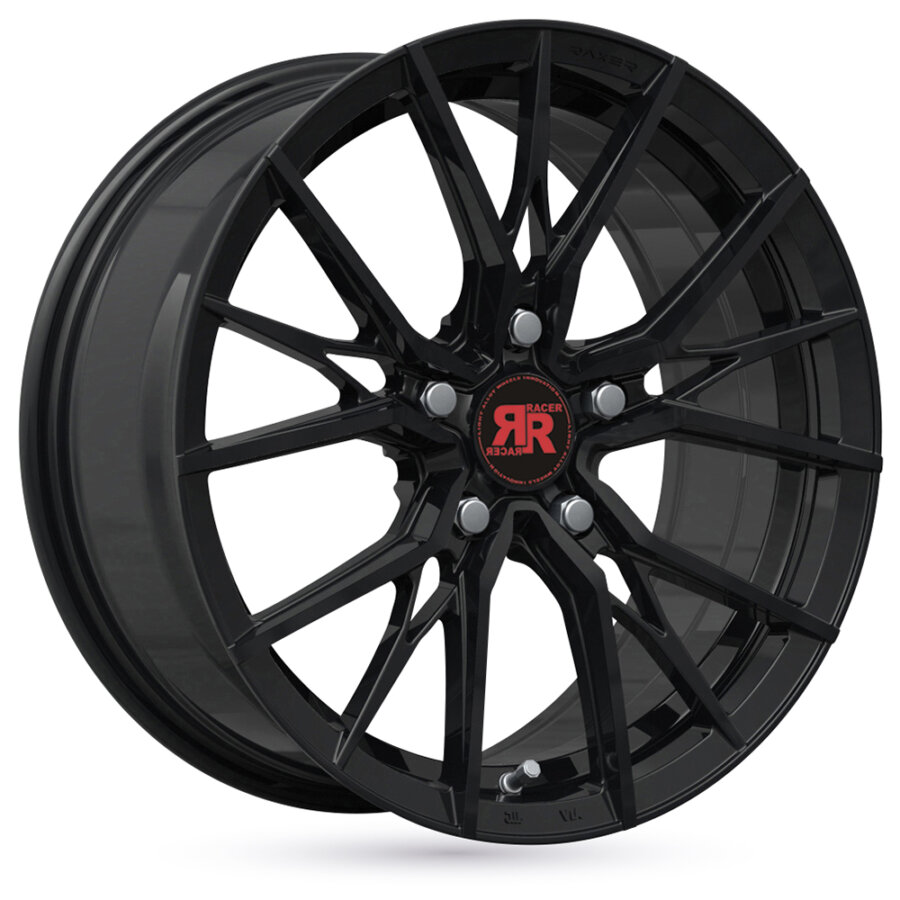 Jante de alumínio racer driven 8x18 5x108 et45 preto brilhante