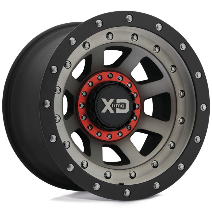 Jante de alumínio fmj 9x17 5x127 et- 12 preto acetinado face antracite