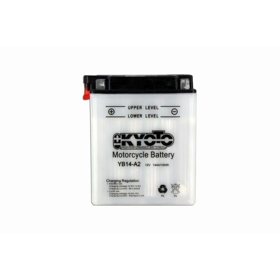 Kyoto yb14-a2 bateria de motocicleta com pack ácido