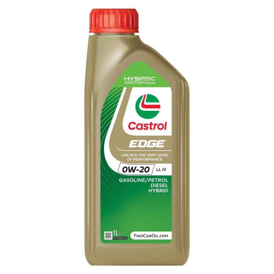 Óleo de motor edge da castrol para motores a gasolina e gasóleo 0w-20 ll iv 1 l