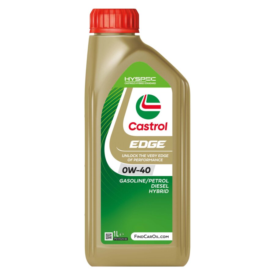 Óleo de motor edge da castrol para motores a gasolina e gasóleo - 0w-40 1 l