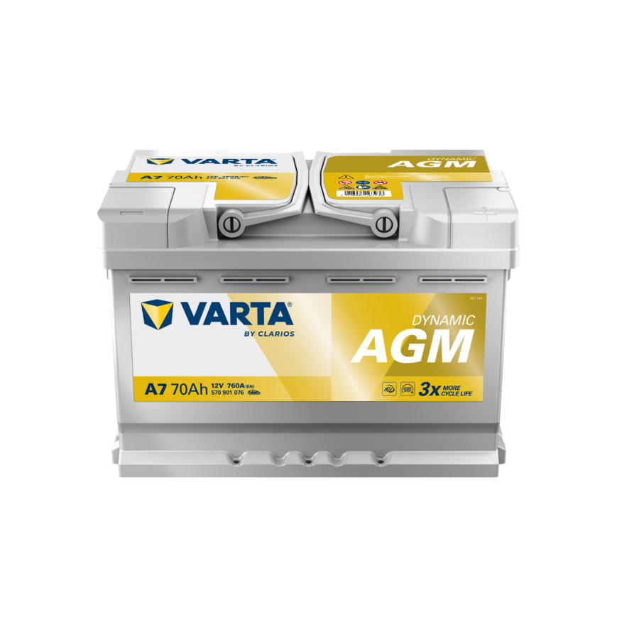 Bateria Varta A7 Start & Stop Silver Dynamic Xev 70 Ah - 760 A