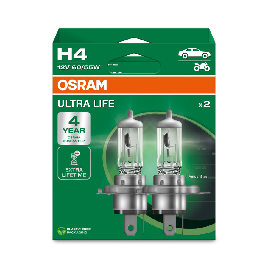 2 lâmpadas H4 12V OSRAM ULTRA LIFE - Norauto