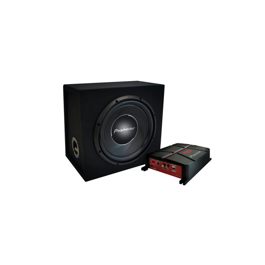 Pack Amplificador De Graves + Subwoofer + Cabos Gxt-3730b Set Pioneer