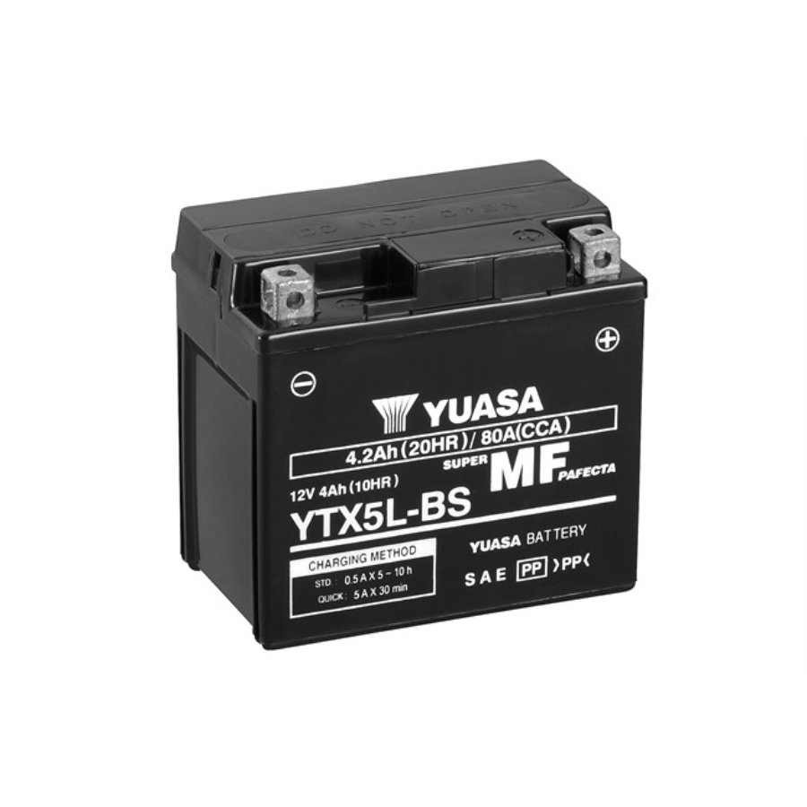 Genuine Yuasa YTX5L-BS High Performance AGM Gel Battery For Motorcycles