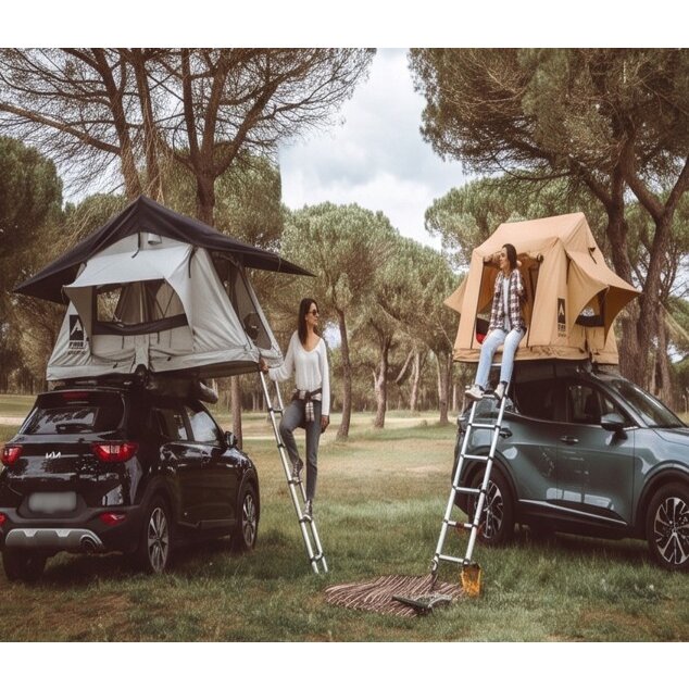 Tenda de tejadilho 2pax topo verde