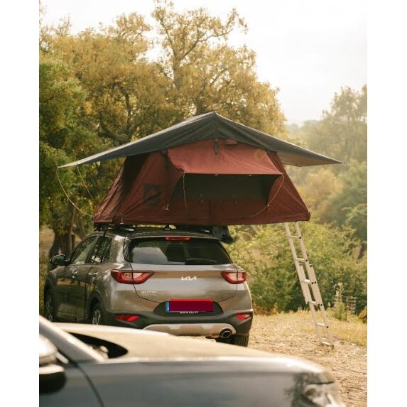 Tenda de tejadilho 2pax topo vermelha