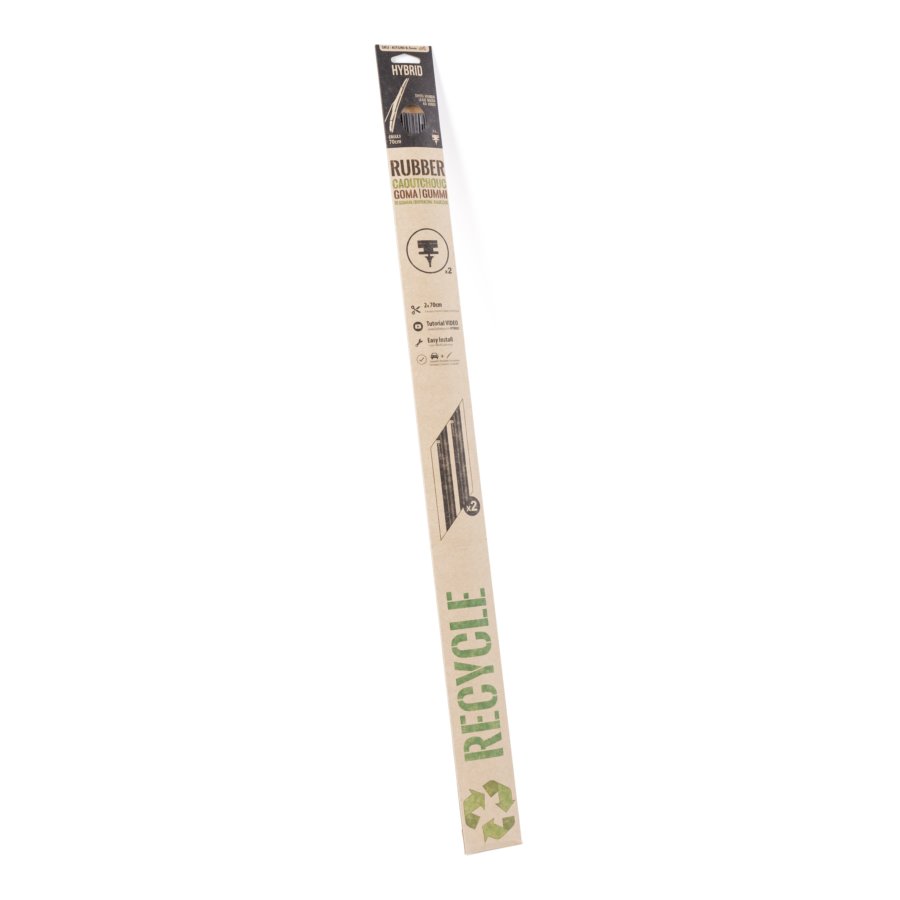 2 escovas de borracha de 70 cm (cortadas ao tamanho) para escovas híbridas