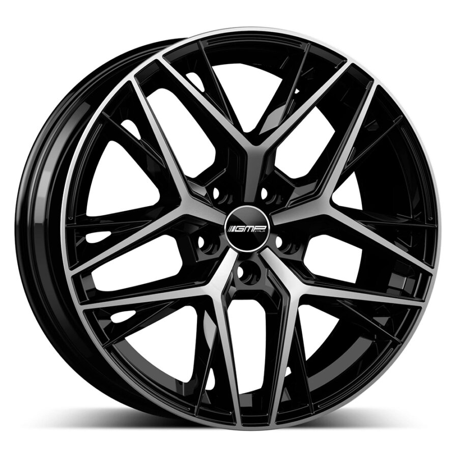 Jante de alumínio gmp lunica 7.5x18 5x112 et45 frente polida preta