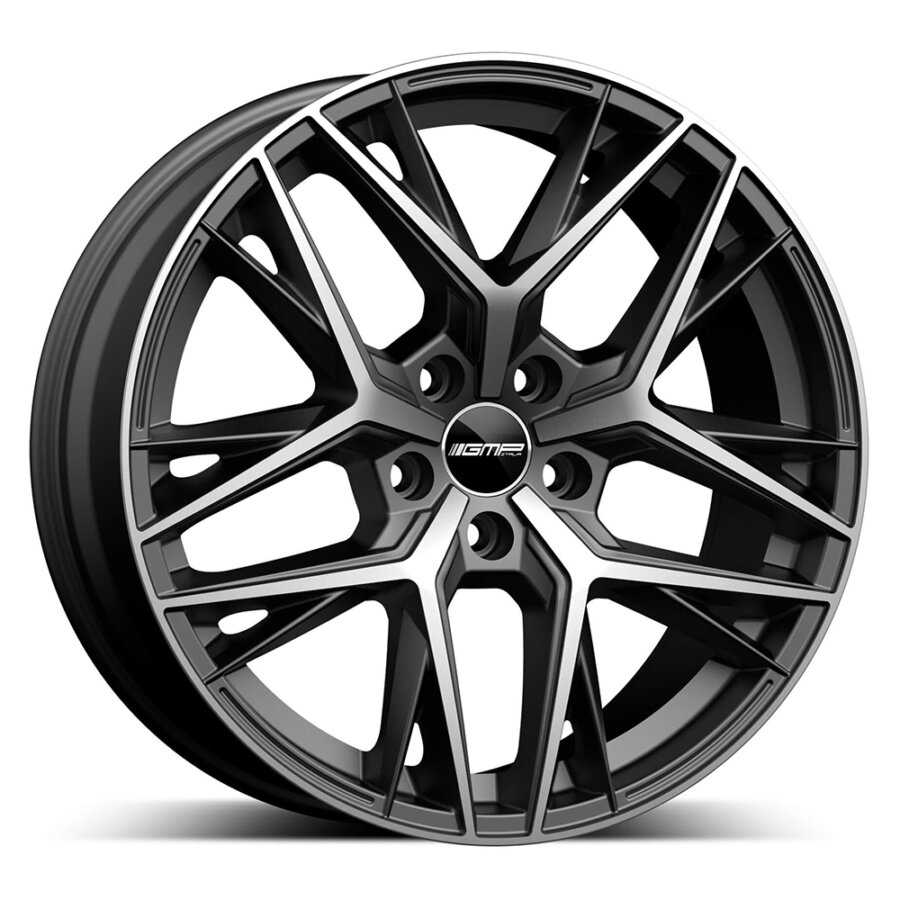 Jante de alumínio gmp lunica 8x18 5x112 et45 cinzento mate, frente polida