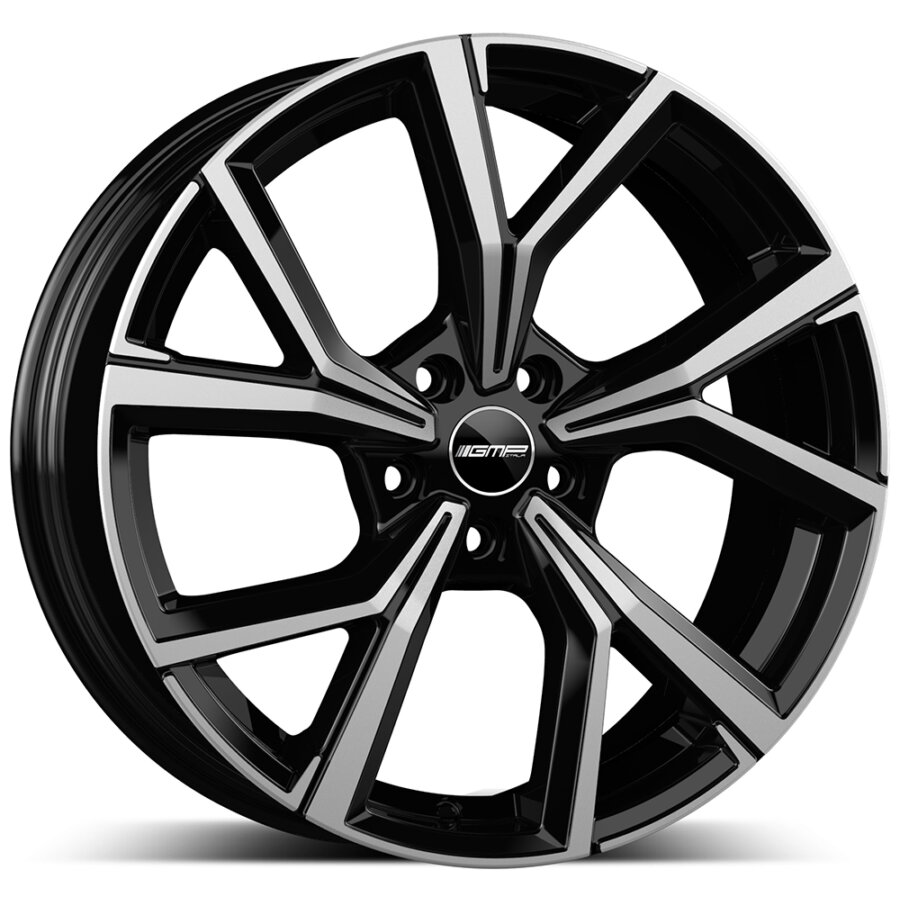Jante de alumínio gmp mentor 7.5x18 5x100 et45 frente polida preta