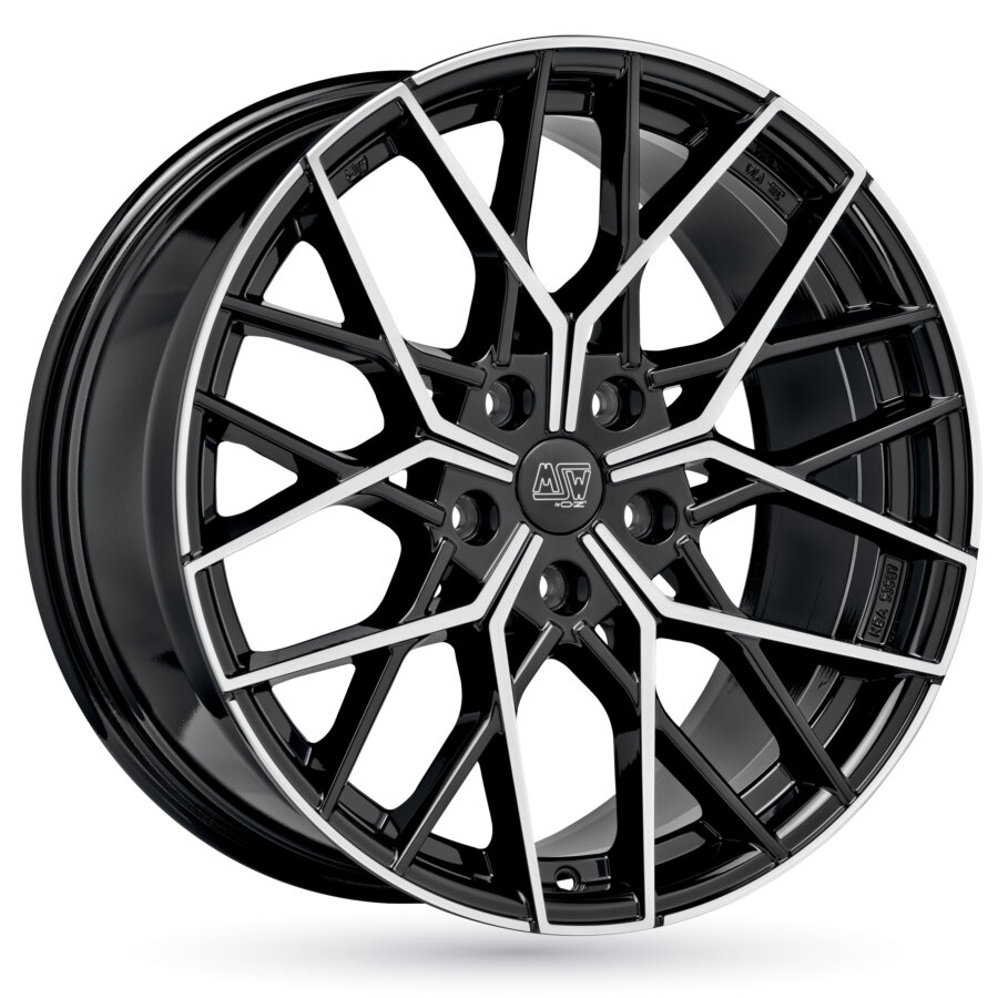 Msw Preto Jante De Alumínio 74 8X19 5X120 Et45 Brilhante