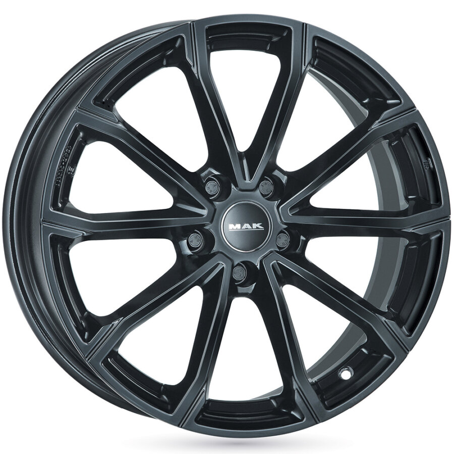 Jante de alumínio mak davinci 7.5x17 5x112 et51 preto brilhante