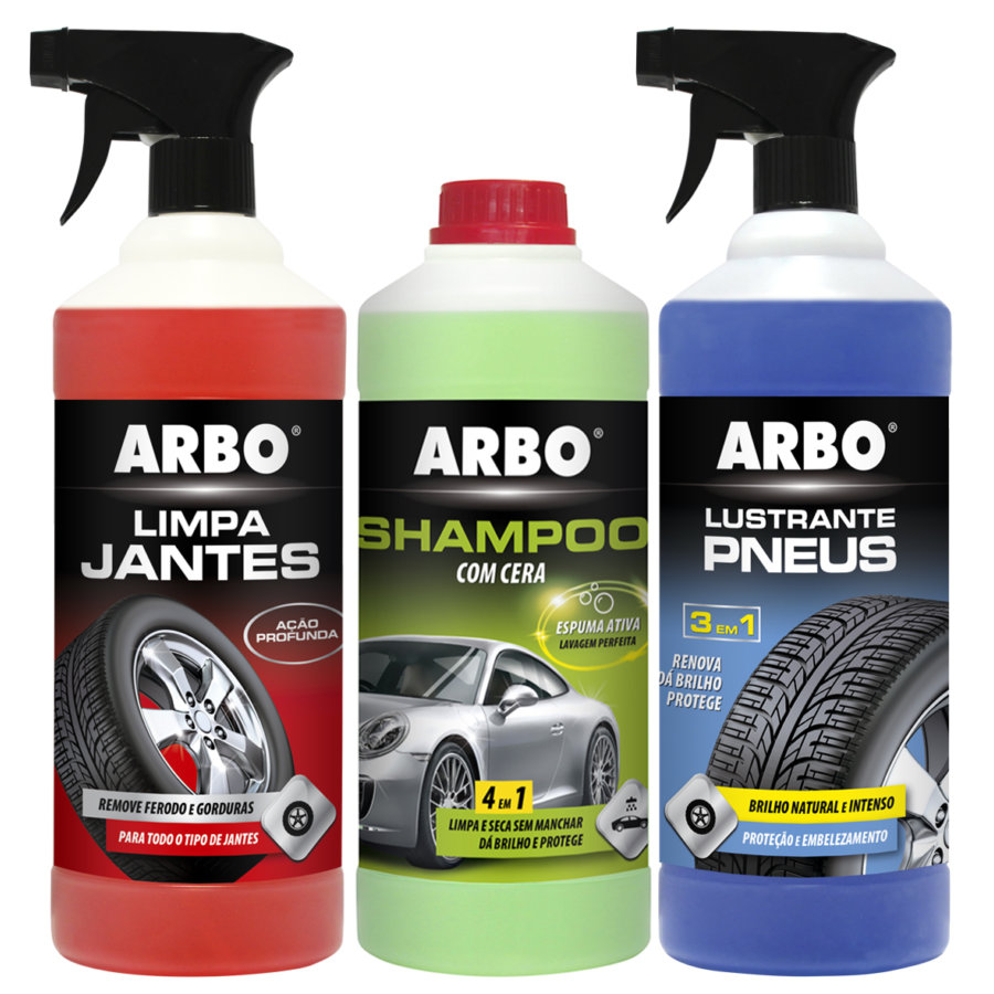 Kit Exterior Pneus + L.Jante + Shamp&ocirc; ARBO