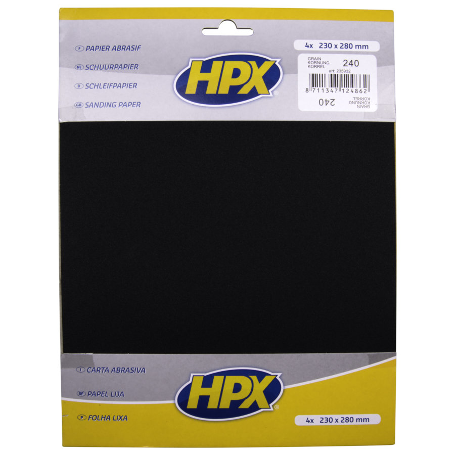 Folha de lixa hpx 235932 p240 x 4