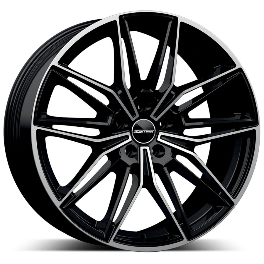 Jante de alumínio gmp specter 9x19 5x114.3 et45 frente polida preta
