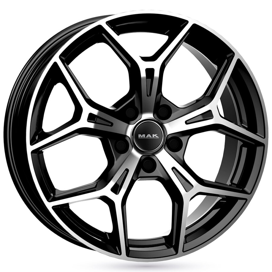 Mak Preto Jante De Alumínio Epica 7X17 5X114.3 Et35 Frente Polida Preta