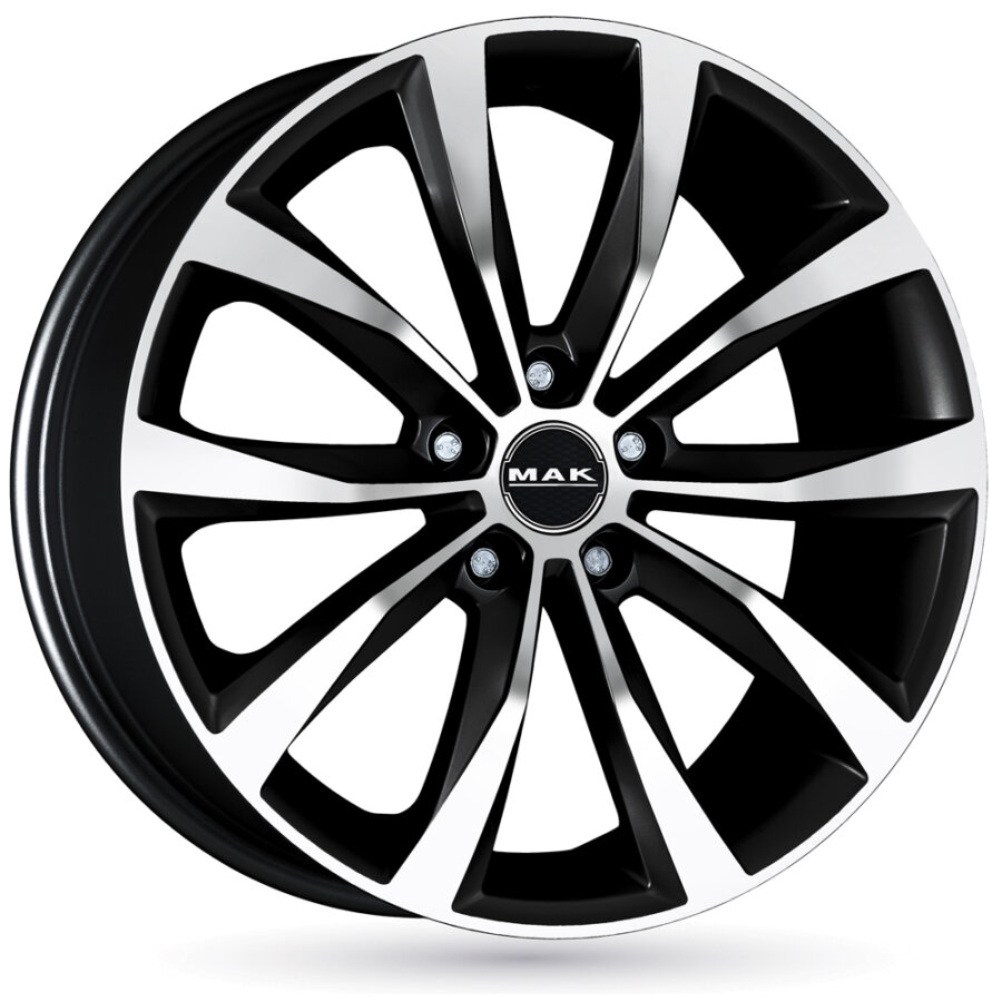 Mak Preto Jante De Alumínio Wolf 7X17 5X110 Et41 Polido