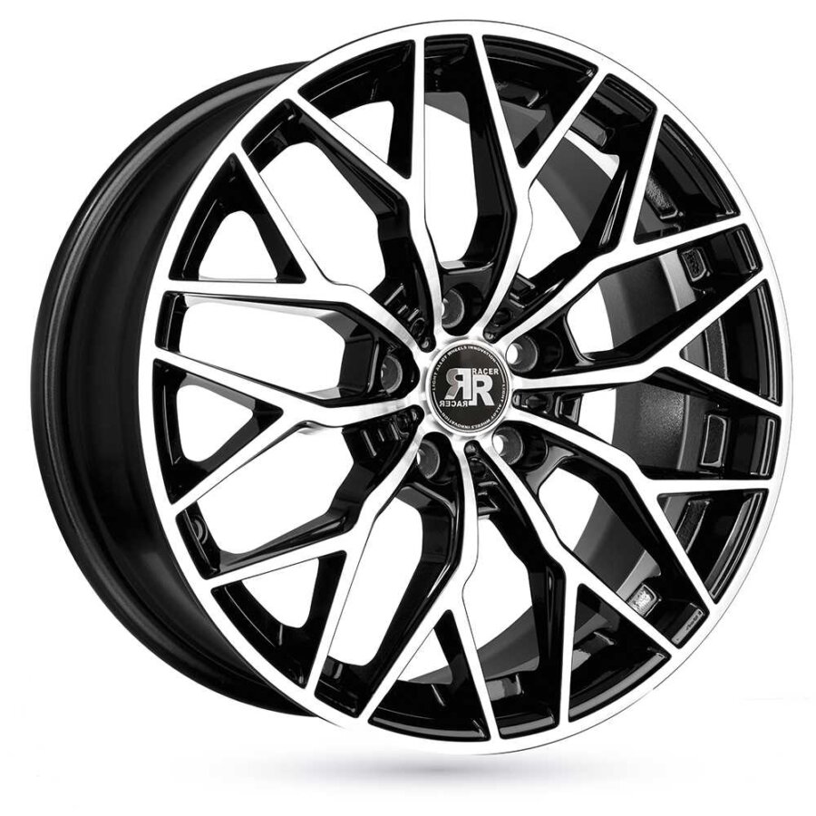 Jante de alumínio racer mygal 8x18 5x112 et35 preto brilhante