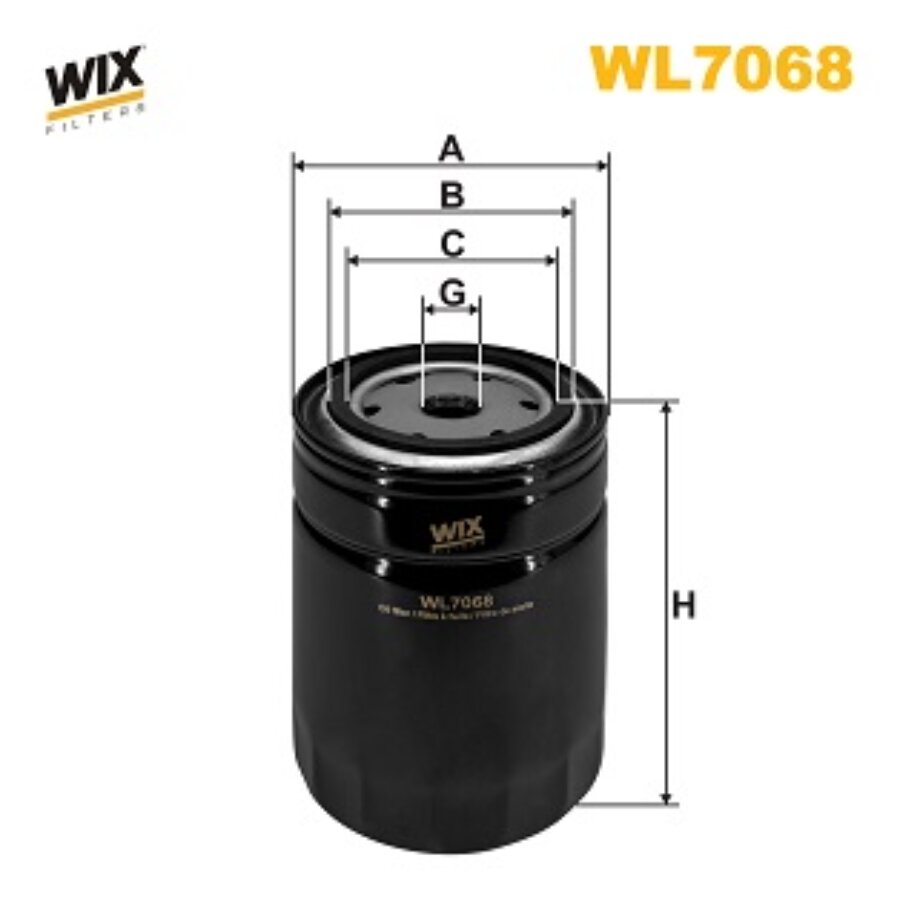Filtros de óleo wix filters wl7068