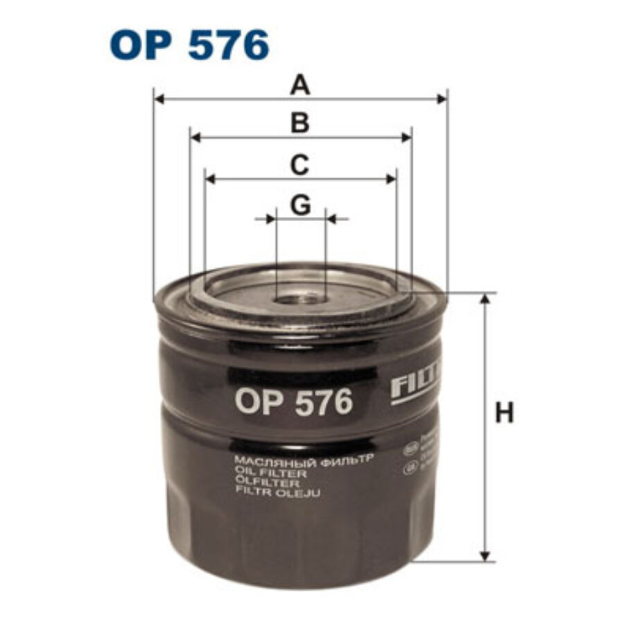 Filtron Filtro De Óleo Op576