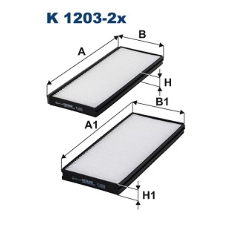 Filtro de habitáculo filtron k1203-2x