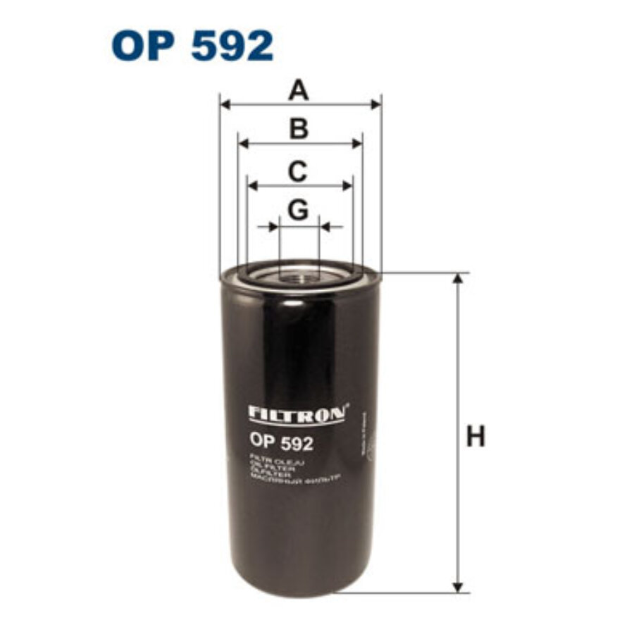 Filtron Filtro De Óleo Op592