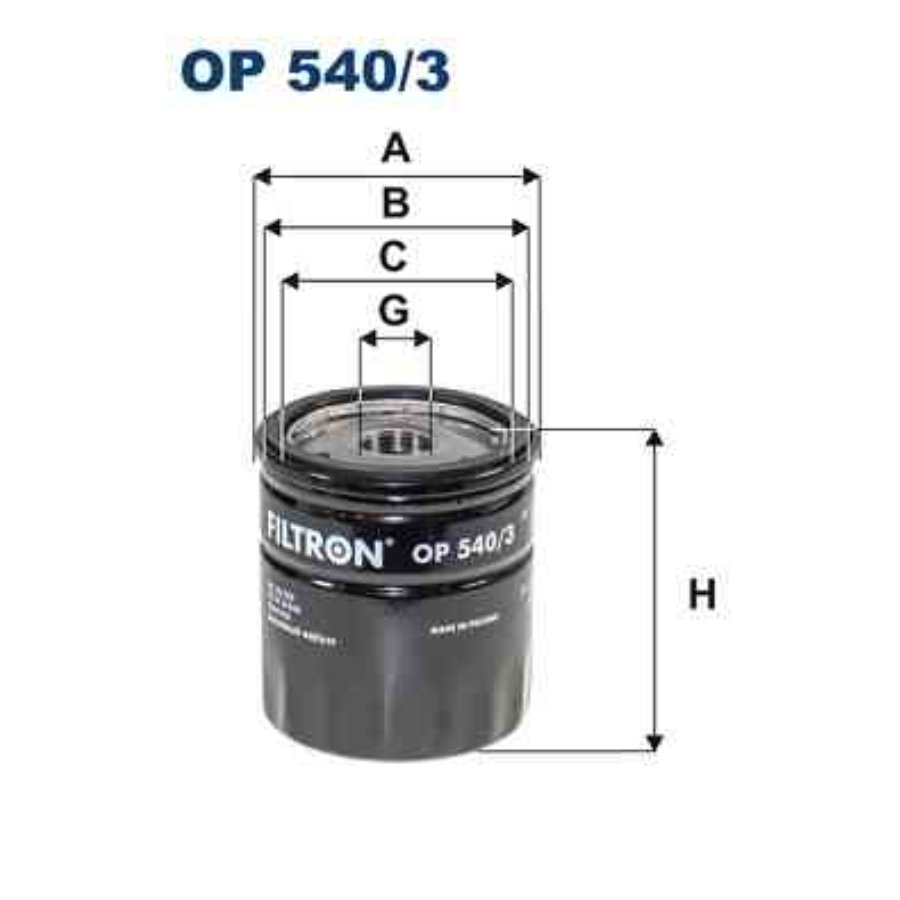 Filtron Filtros De Óleo Op540/3