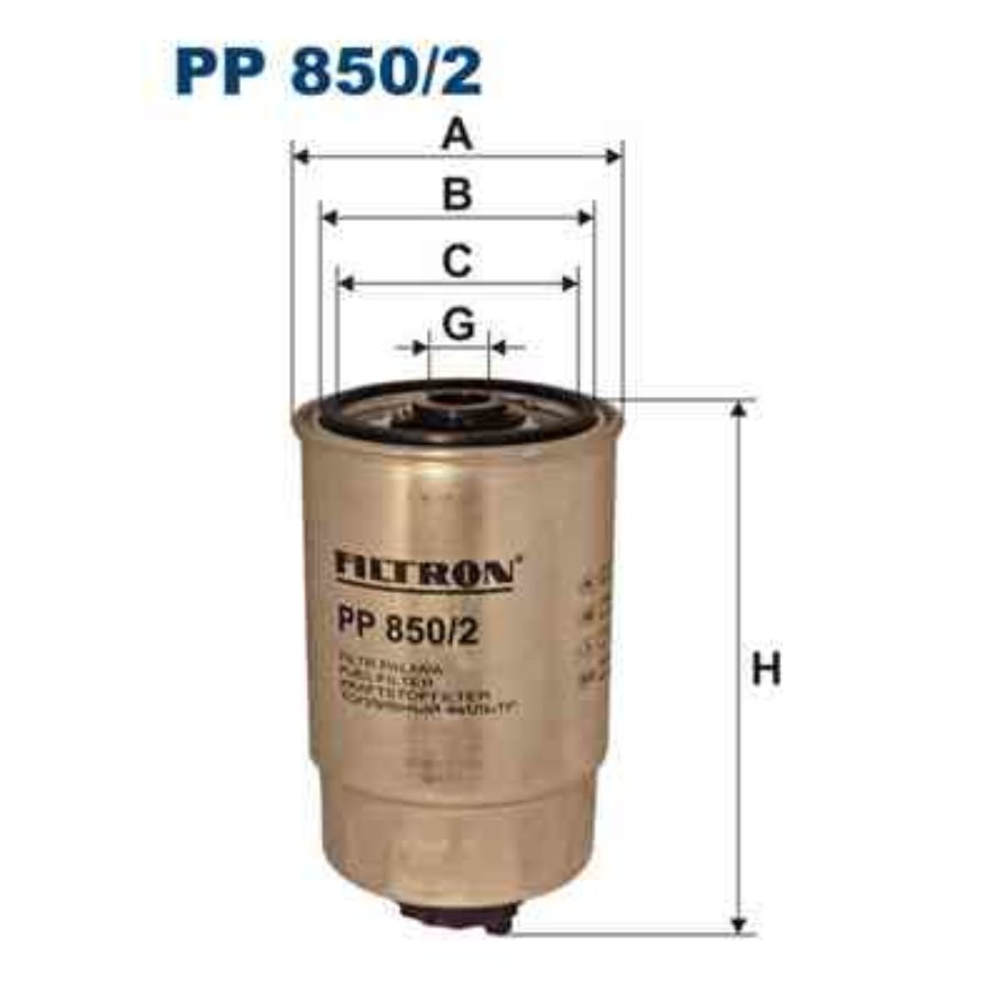 Filtro de combustivel filtron pp850/2