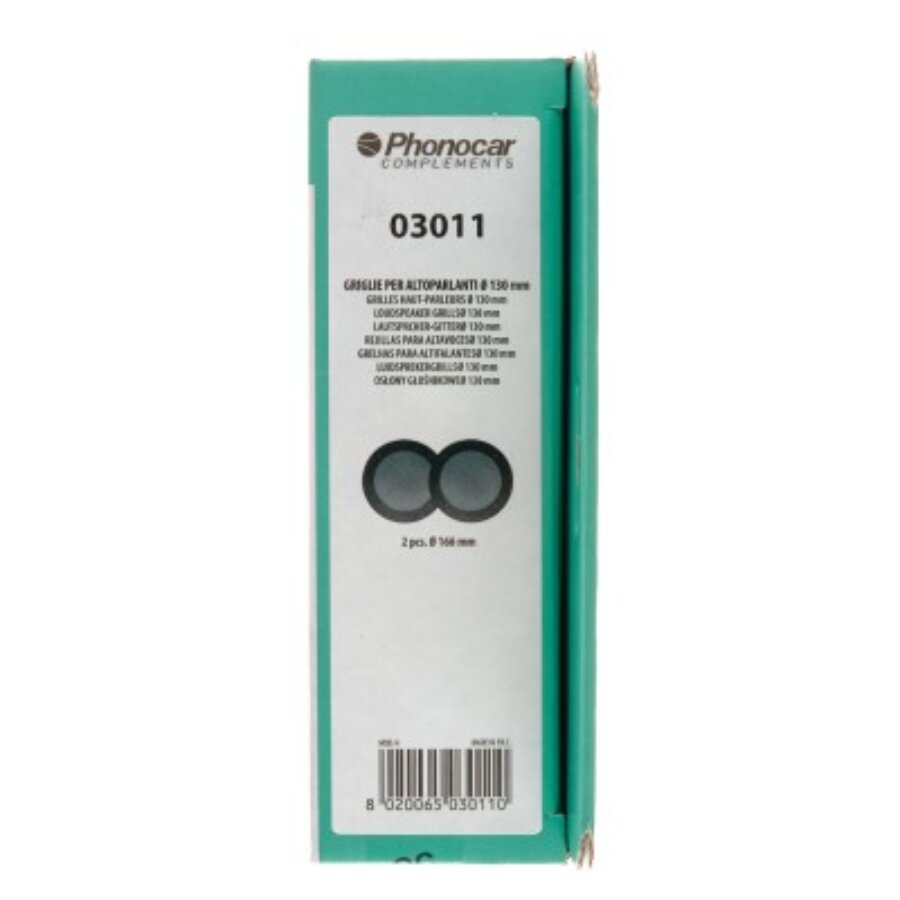 Grelha redonda para altifalante phonocar 130 mm diâmetro