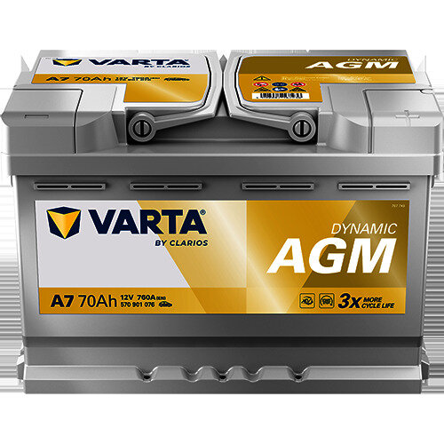 Bateria Varta A7 Start & Stop Silver Dynamic Xev 70 Ah - 760 A