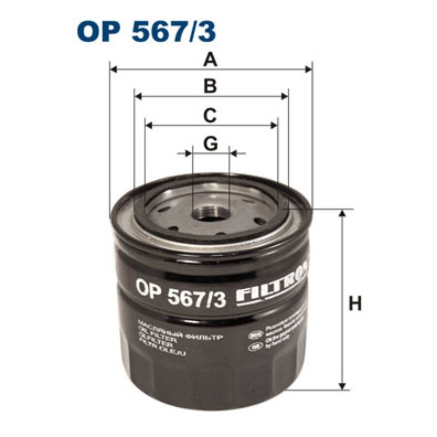 Filtron Filtro De Óleo Op567/3