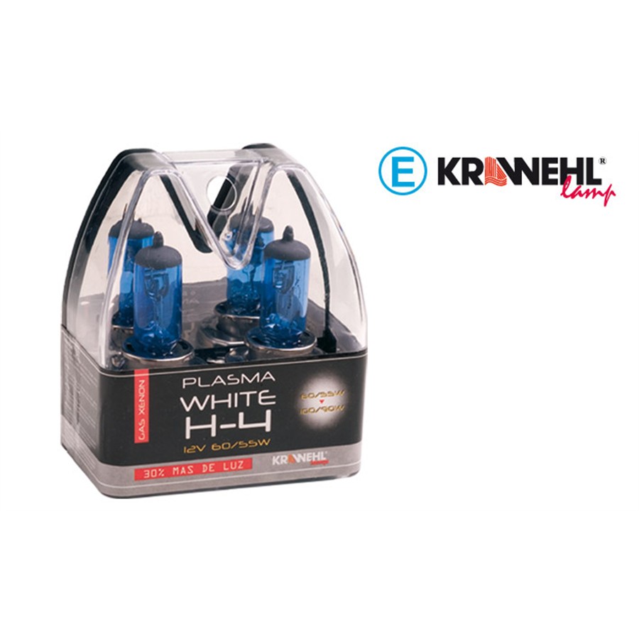 2 lâmpadas krawehl plasma white h4