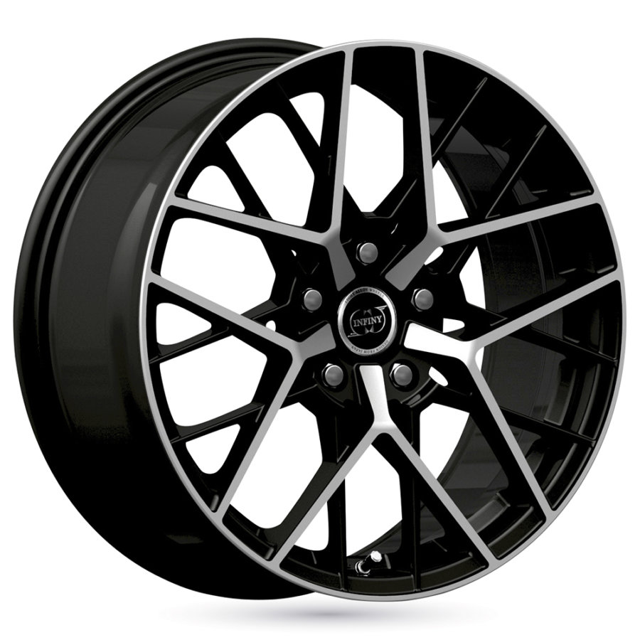 Jante de alumínio infiny tonix 8x18 5x108 et35 preto polido